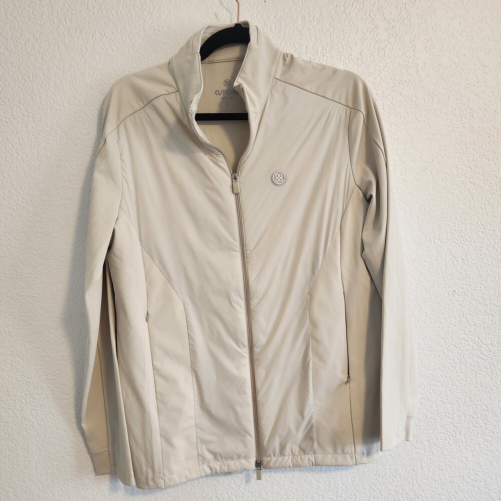 G/Fore G4 Men's Size Small Full Zip Jacket‎ Stone Logo Pockets New